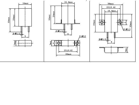 JUC-182MA Microminiature and hermetical temperature relay   series Relays Product Outline Dimensions