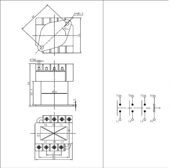 JQ-231F hermetical and overload switch  series Relays Product Outline Dimensions