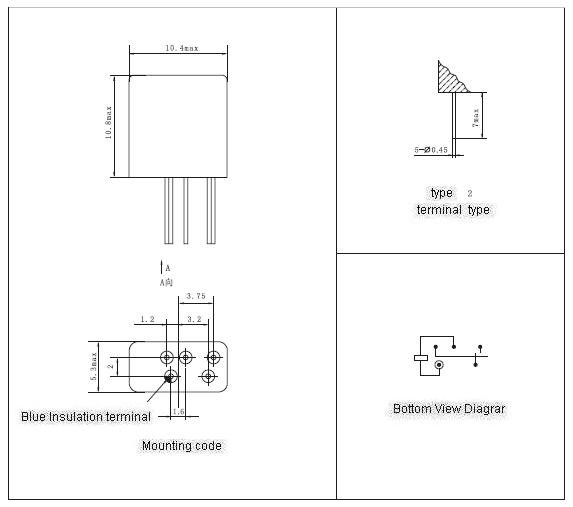 KJRC-123M Subminiature and Hermetical Electromagnetism Power Relay with Reliable Index  series Relays Product Outline Dimensions