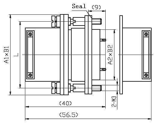 J14Q series Connectors Product Outline Dimensions