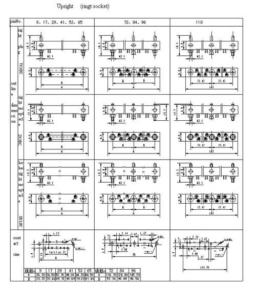 J27 series connector  Connectors Product Outline Dimensions