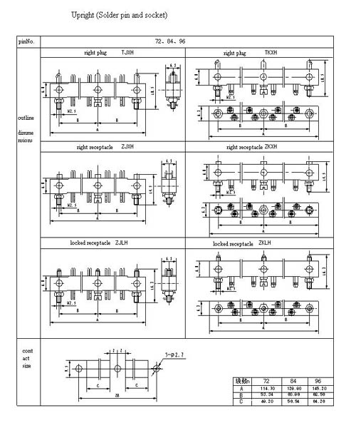 J27 series connector  Connectors Product Outline Dimensions