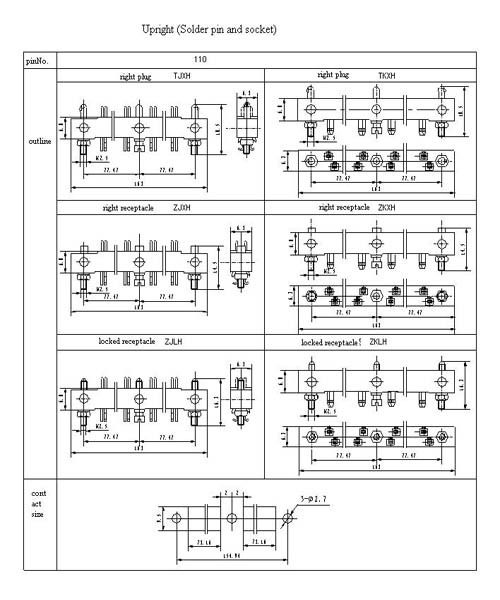 J27 series connector  Connectors Product Outline Dimensions