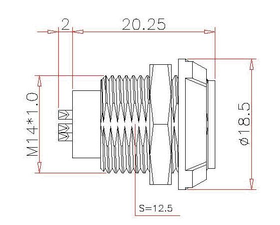 P series  doc Connectors Product Outline Dimensions