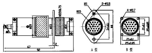 FD、FDA Circular Separating Electrical Connector series Connectors Product Outline Dimensions