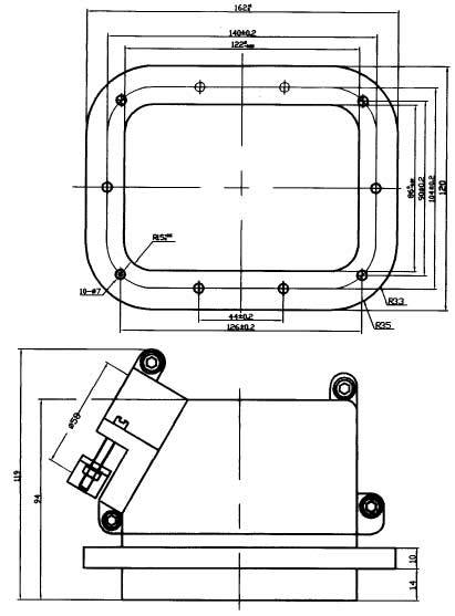 JF1 Rectangular Brush off Electrical Connector series Connectors Product Outline Dimensions