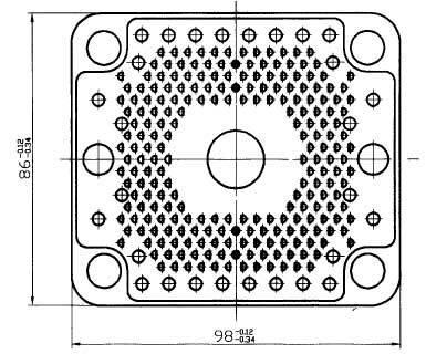 JF3-256 Rectangular Brush off Electrical Connector series Connectors Contact Arrangements