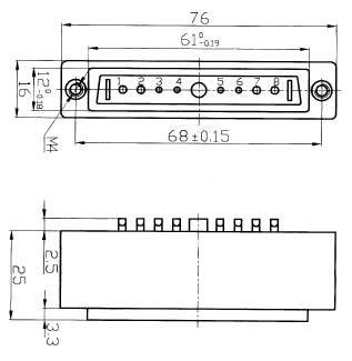 JF7 Rectangular Separation Electrical Connector series Connectors Product Outline Dimensions