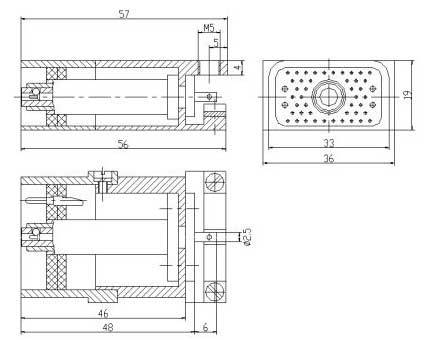 JF10-48 Rectangular Separation Electrical Connector series Connectors Product Outline Dimensions