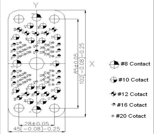 JF11-77 Brush off Electrical Connector series Connectors Contact Arrangements
