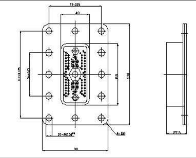 JF12-68 Rectangular Separation Electrical Connector series Connectors Product Outline Dimensions