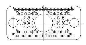 JF12-68 Rectangular Separation Electrical Connector series Connectors Contact Arrangements