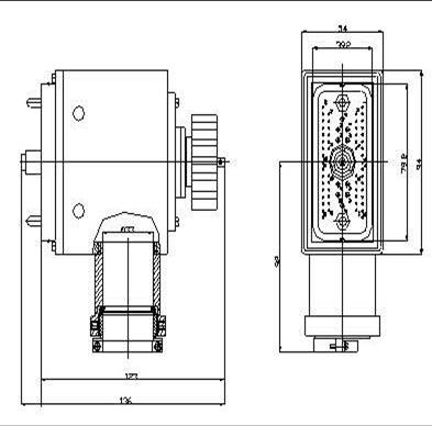 JF12-68 Rectangular Separation Electrical Connector series Connectors Product Outline Dimensions