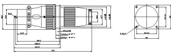 YF6 Circular Waterproof Separation Electrical Connector series Connectors Product Outline Dimensions