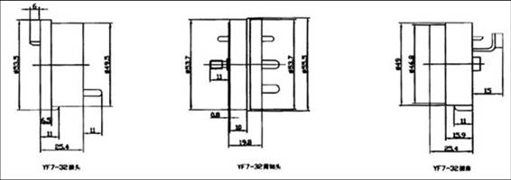 YF7 Cut Separation Electrical Connector series Connectors Product Outline Dimensions