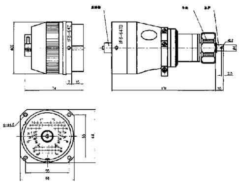 YF8 High Vacuum Separation Electrical Connector series Connectors Product Outline Dimensions