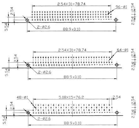 JQ8 Miniature Rectangular Electrical Connector series Connectors Product Outline Dimensions