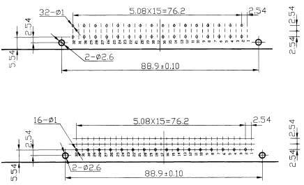 JQ8 Miniature Rectangular Electrical Connector series Connectors Product Outline Dimensions