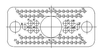 JQ17 Miniature Rectangular Electrical Connector series Connectors Contact Arrangements