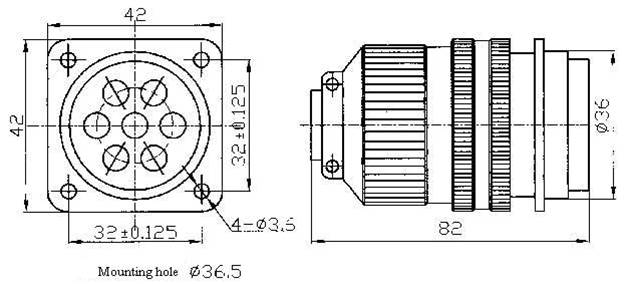 G2 multi-core high frequency series Connectors Product Outline Dimensions