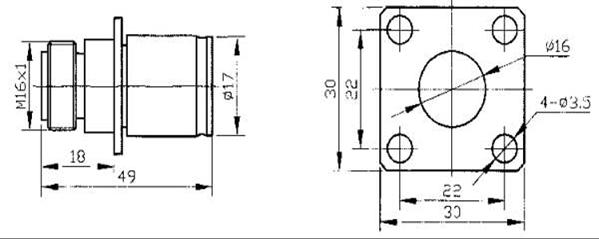 GF5 high frequency coaxial  series Connectors Product Outline Dimensions