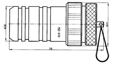 YS2 series underwater circular  series Connectors Product Outline Dimensions