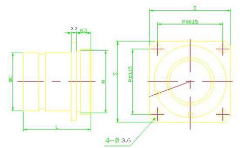 Y3A series sealed electrical connector series Connectors Product Outline Dimensions