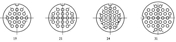 Y3 series sealed electrical connector series Connectors Contact Arrangements