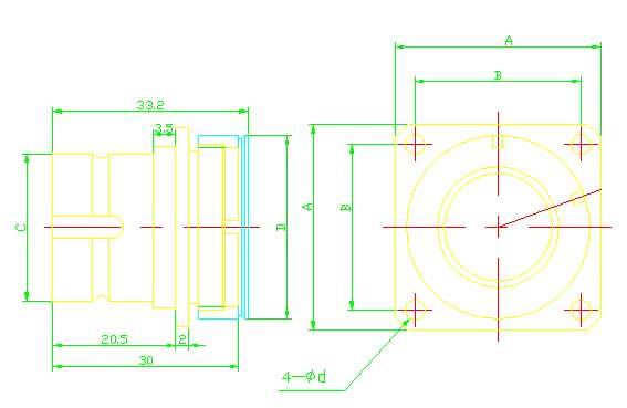 Y3B series sealed electrical connector series Connectors Product Outline Dimensions