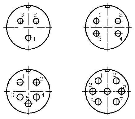 Y4 series sealed electrical connector series Connectors Contact Arrangements