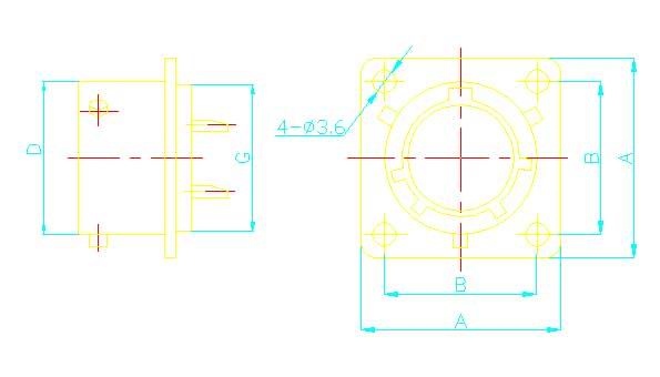 Y11 series sealed electrical connector series Connectors Product Outline Dimensions