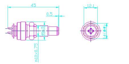 Y12 series explosion proof connector series Connectors Product Outline Dimensions