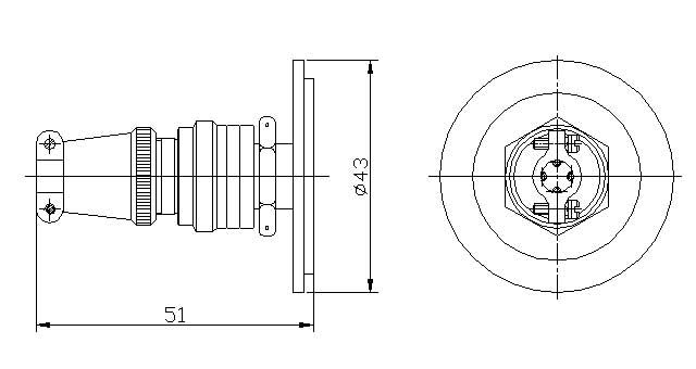 Y13 series explosion proof connector series Connectors Product Outline Dimensions