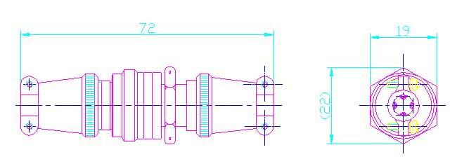 Y13 series explosion proof connector series Connectors Product Outline Dimensions