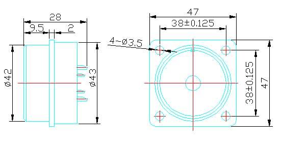 Y16 series sealed electrical connector series Connectors Product Outline Dimensions