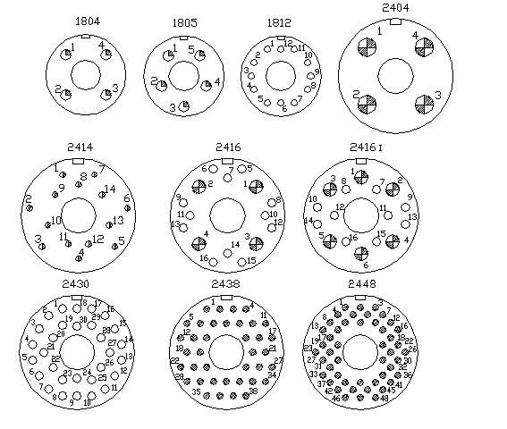 Y16 series sealed electrical connector series Connectors Contact Arrangements