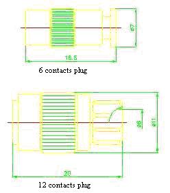 Y18 series sealed electrical connector series Connectors Product Outline Dimensions