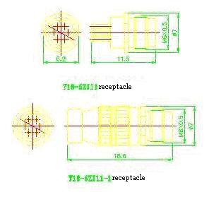 Y18 series sealed electrical connector series Connectors Product Outline Dimensions