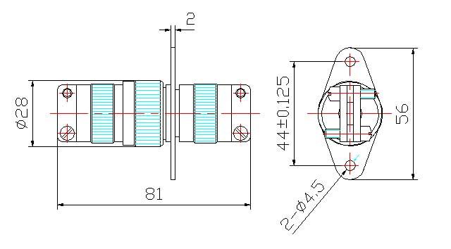 Y22 series ultralow temperature  series Connectors Product Outline Dimensions