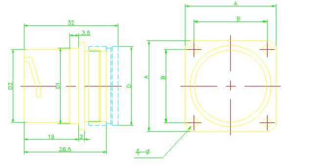 Y17 series circular electrical connector series Connectors Product Outline Dimensions