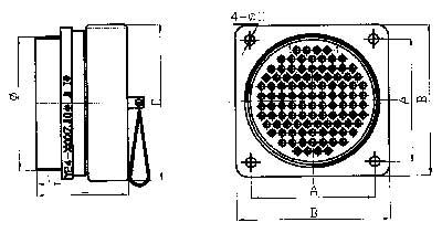 Y24 series sealed electrical connector series Connectors Product Outline Dimensions