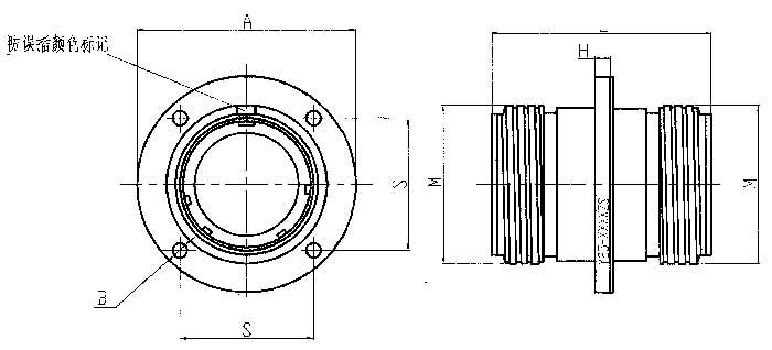 Y25 series circular electrical connector series Connectors Product Outline Dimensions