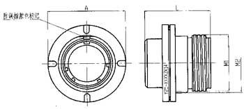 Y25 series circular electrical connector series Connectors Product Outline Dimensions