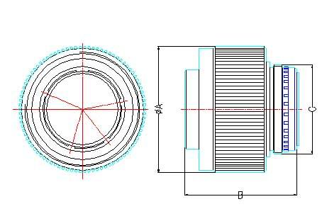 Y31 complex material shell series circular electrical connector series Connectors Product Outline Dimensions