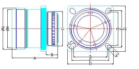 Y31 complex material shell series circular electrical connector series Connectors Product Outline Dimensions