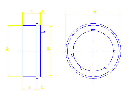 YQ2 series English electrical connector series Connectors Product Outline Dimensions