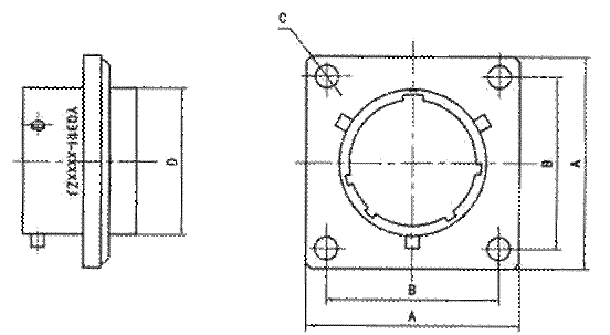 YQ31 series sealed electrical connector series Connectors Product Outline Dimensions