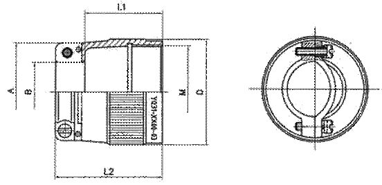 YQ31 series sealed electrical connector series Connectors Product Outline Dimensions