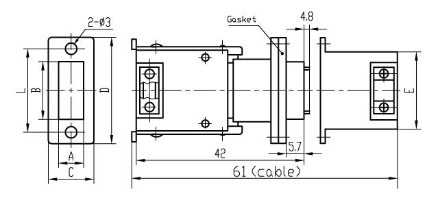 J14H Rectangular Electrical Connector series Connectors Product Outline Dimensions