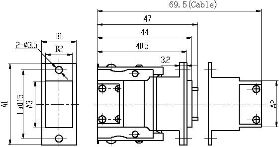 Series J36A,Rectangular,Electrical Connector series Connectors Product Outline Dimensions
